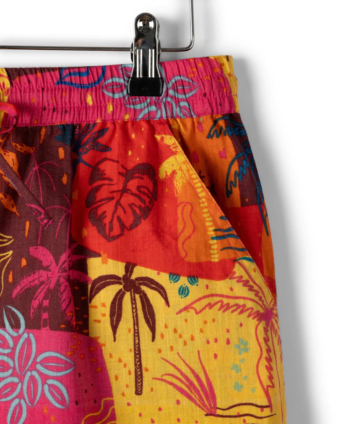 Palm Block Womens Shorts in Multi - Image 7
