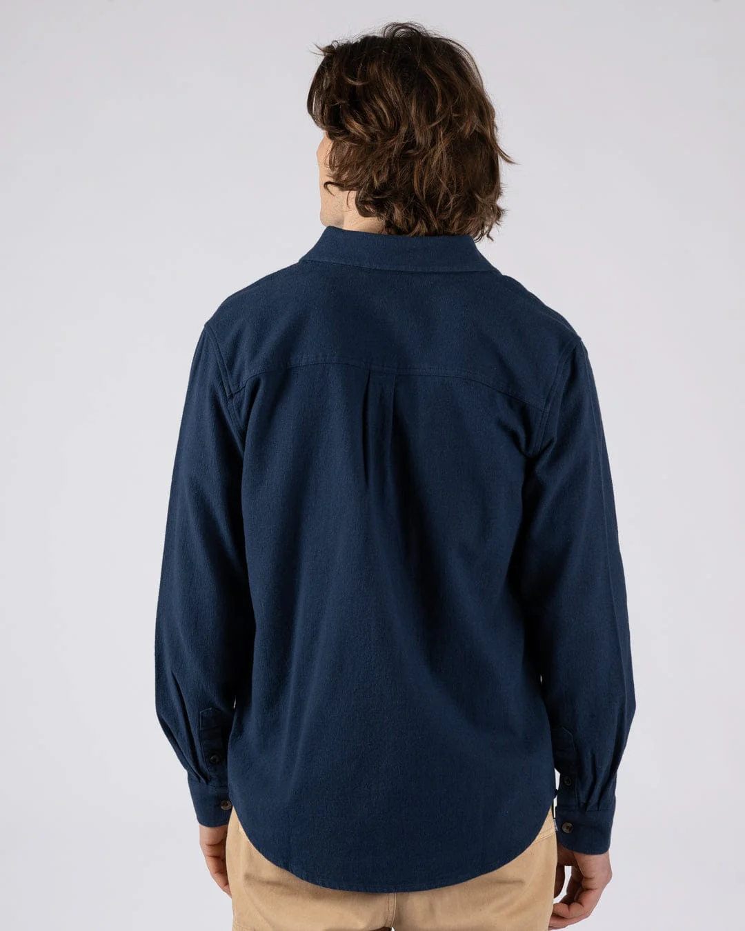 Penare 2 Mens Long Sleeve Shirt in Blue - Image 5