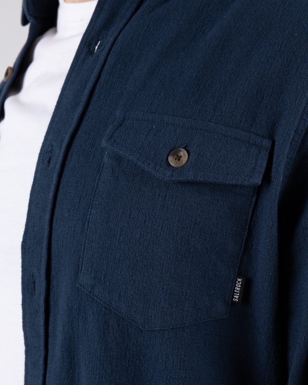 Penare 2 Mens Long Sleeve Shirt in Blue - Image 6