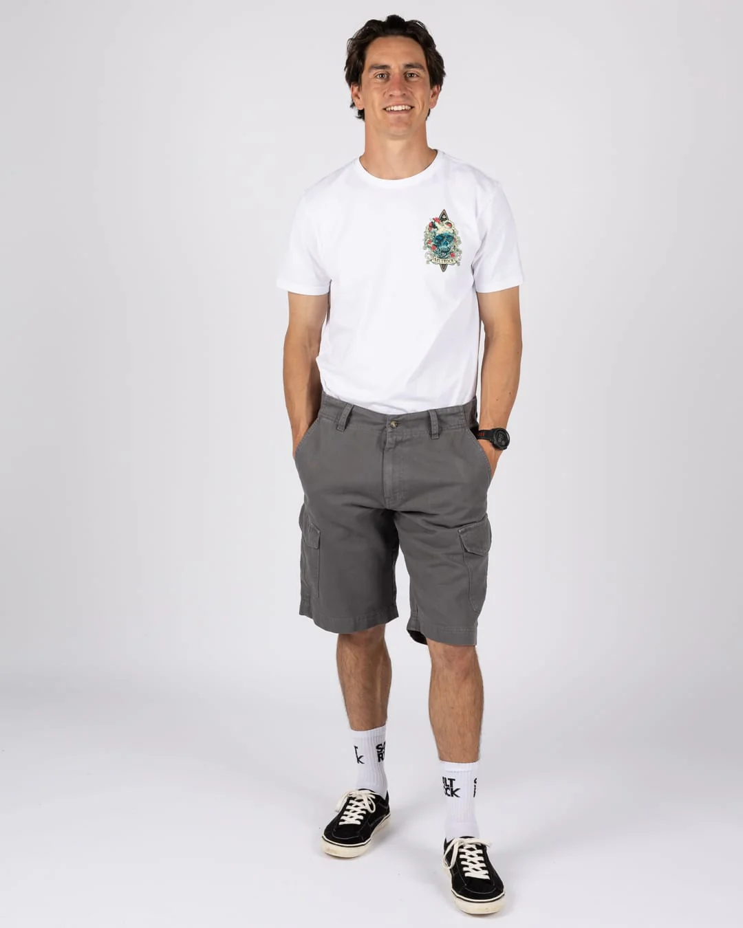 Peran Mens Cargo Short in Dark Grey - Image 2