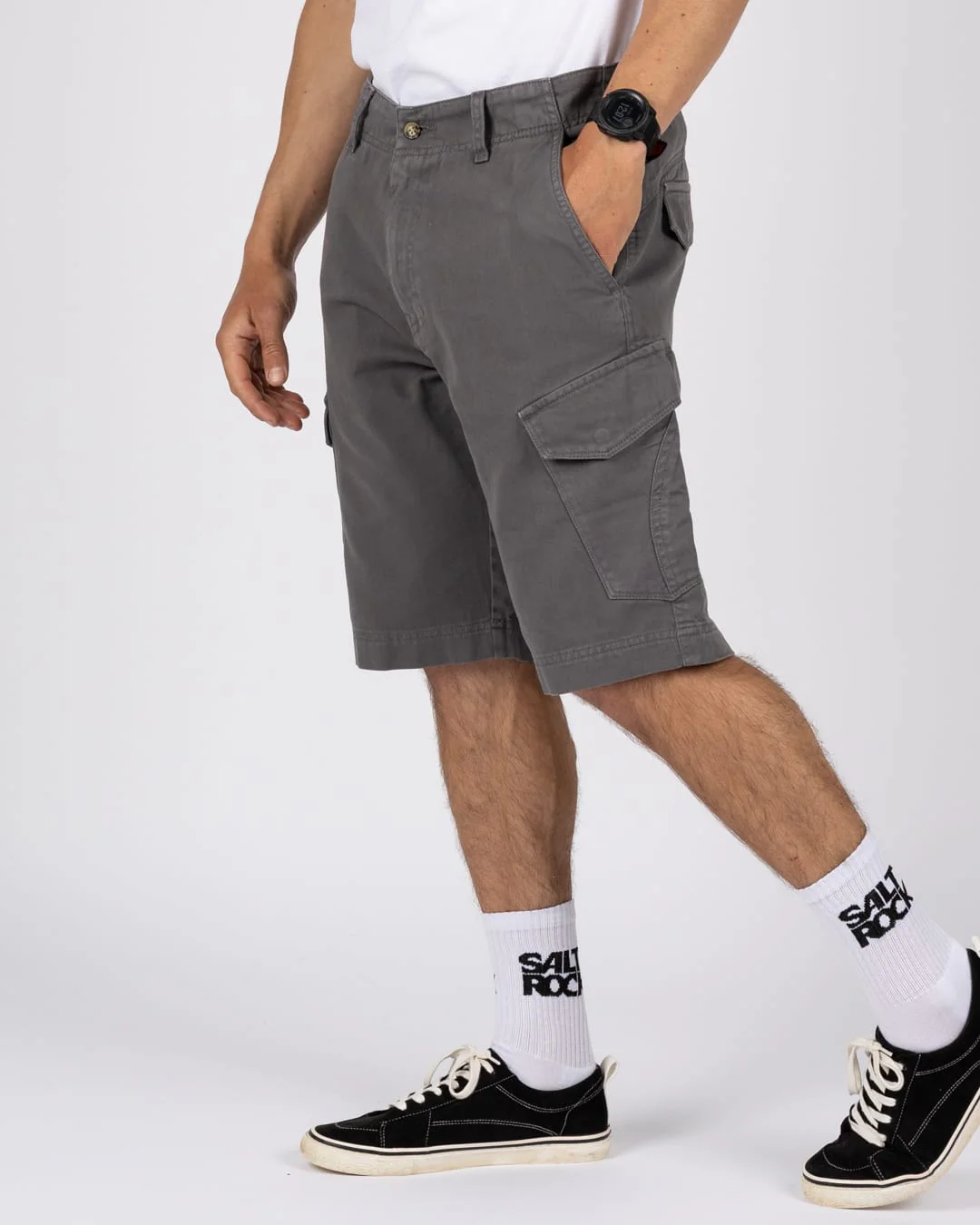 Peran Mens Cargo Short in Dark Grey - Image 4