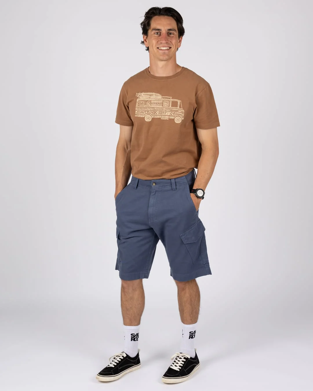 Peran Mens Cargo Short in Blue - Image 2