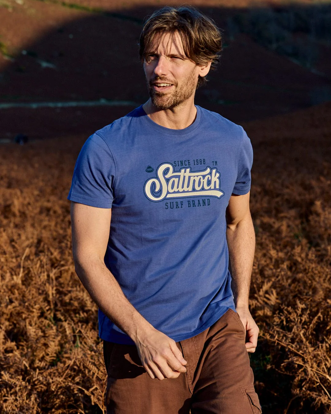 Pitcher Mens Short Sleeve T-Shirt in Purple - Image 2