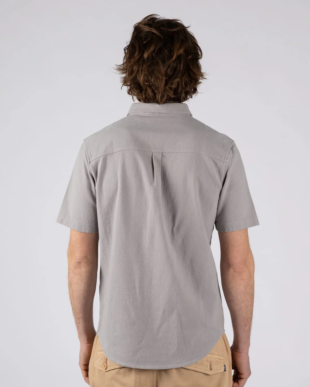 Polperro Mens Short Sleeve Shirt in Grey - Image 6
