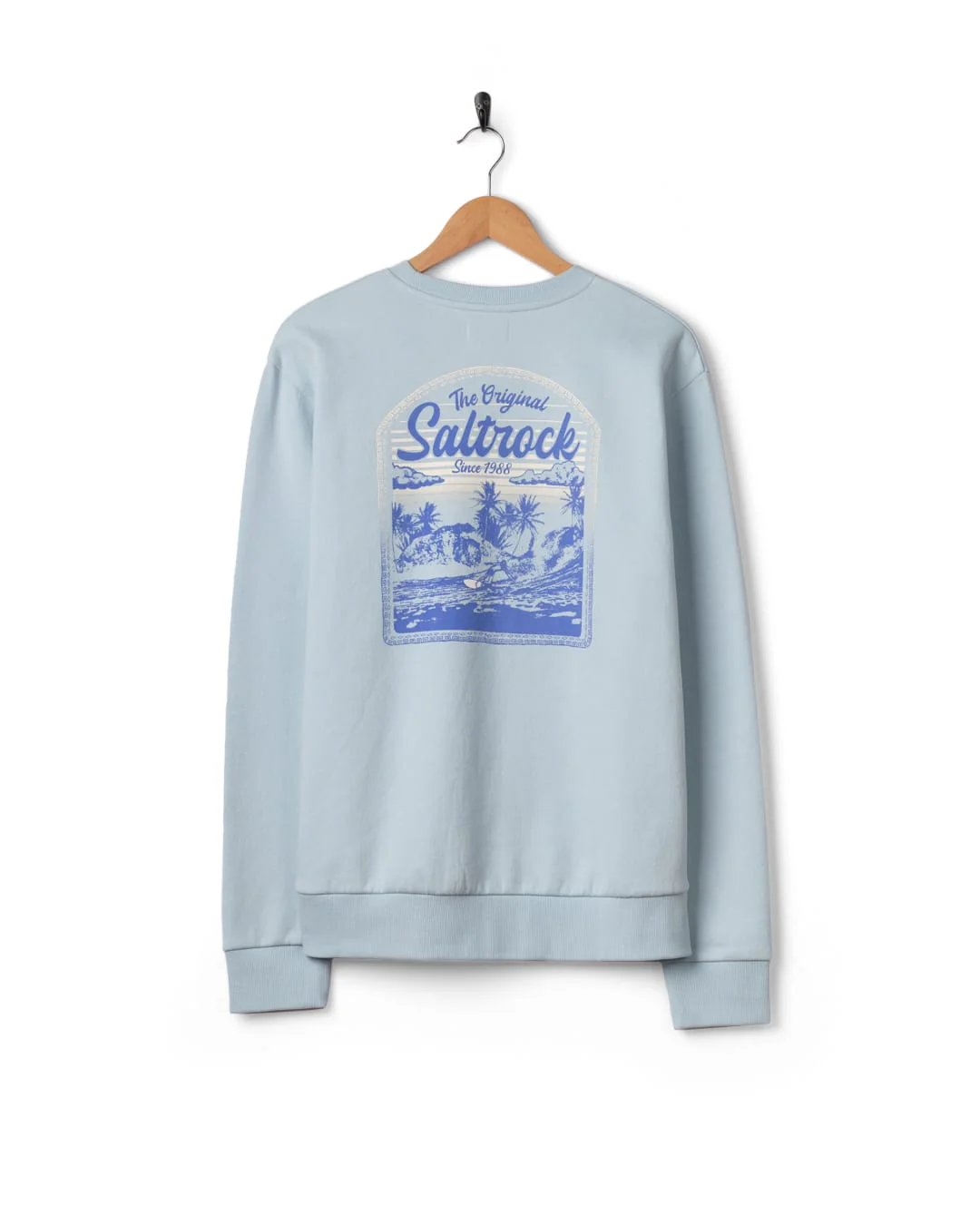 Postcard Mens Sweatshirt in Light Blue - Image 7