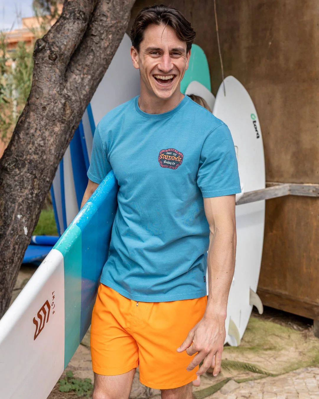 Putts Mens Swimshorts in Orange - Image 4