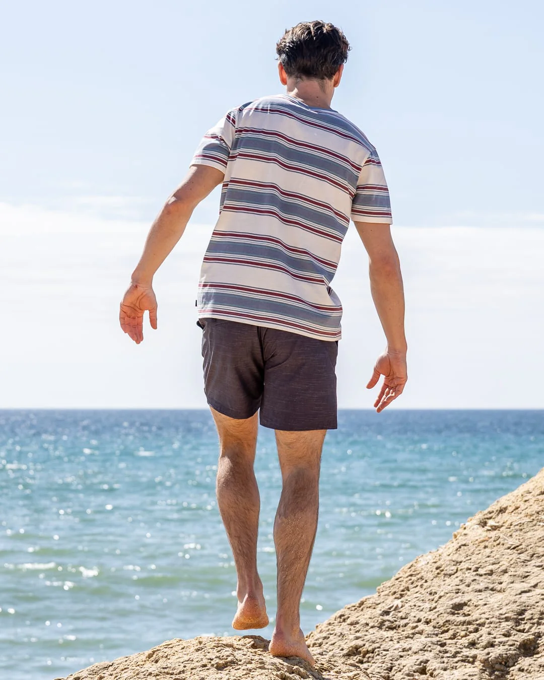 Race Heritage Mens Short Sleeve T-Shirt in Cream - Image 3
