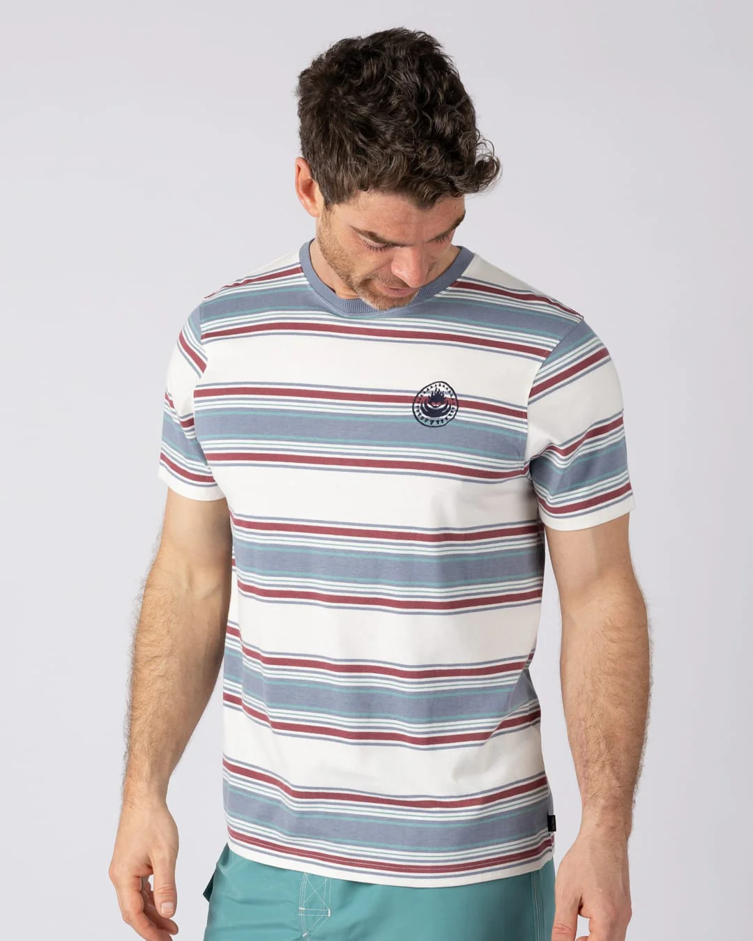 Race Heritage Mens Short Sleeve T-Shirt in Cream - Image 6