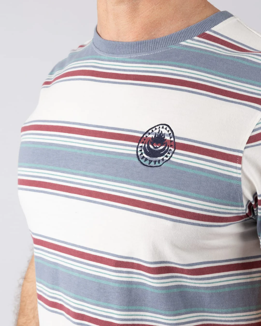 Race Heritage Mens Short Sleeve T-Shirt in Cream - Image 8