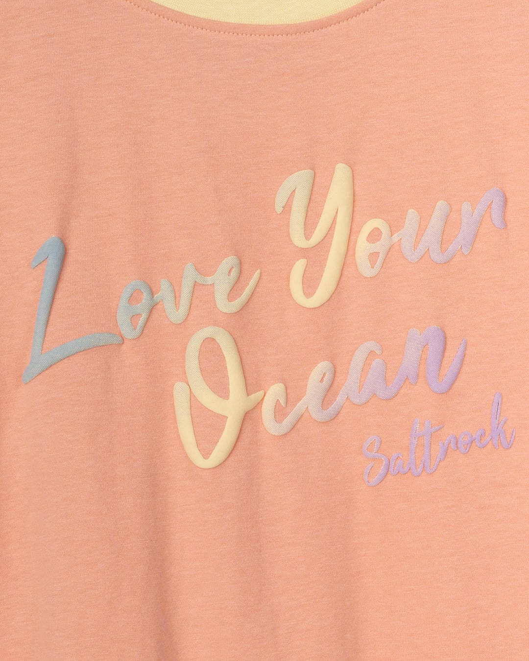 Rainbow Ocean Kids Short Sleeve T-Shirt in Light Pink - Image 3