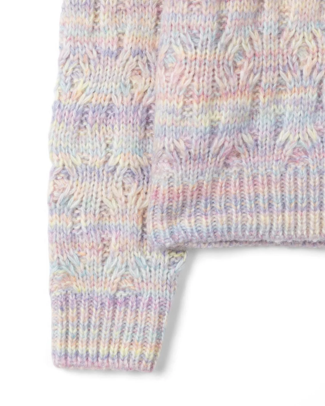 Reeny Womens Pastel Cable Jumper in Purple - Image 9