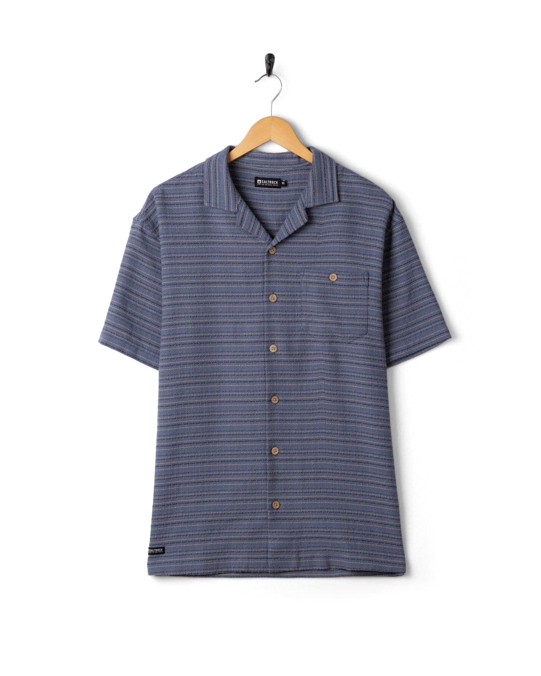 Resort Shirt Mens Short Sleeve Shirt in Blue - Image 3
