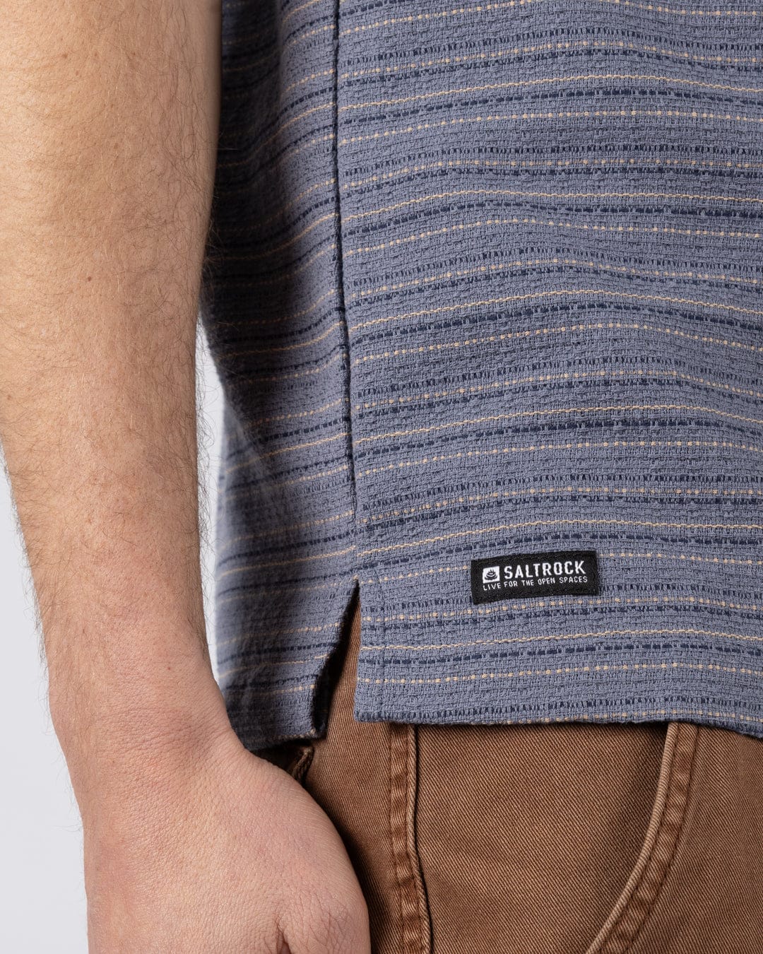 Resort Shirt Mens Short Sleeve Shirt in Blue - Image 5