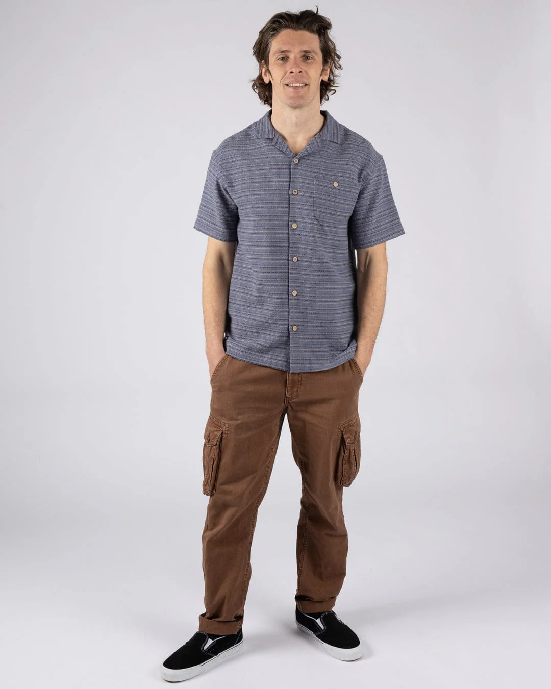 Resort Shirt Mens Short Sleeve Shirt in Blue - Image 6