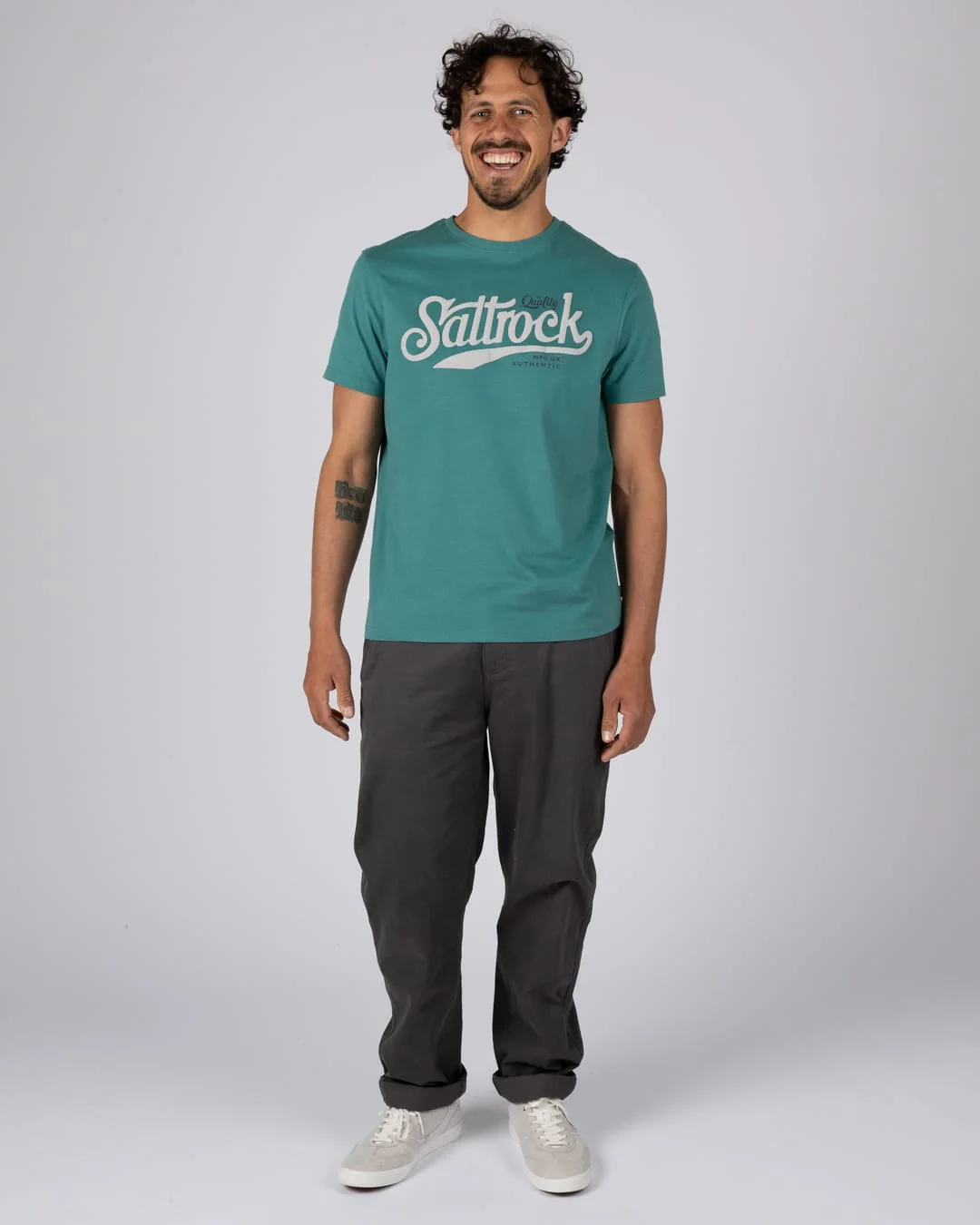Rise Mens Short Sleeve Tee in Dark Teal - Image 4