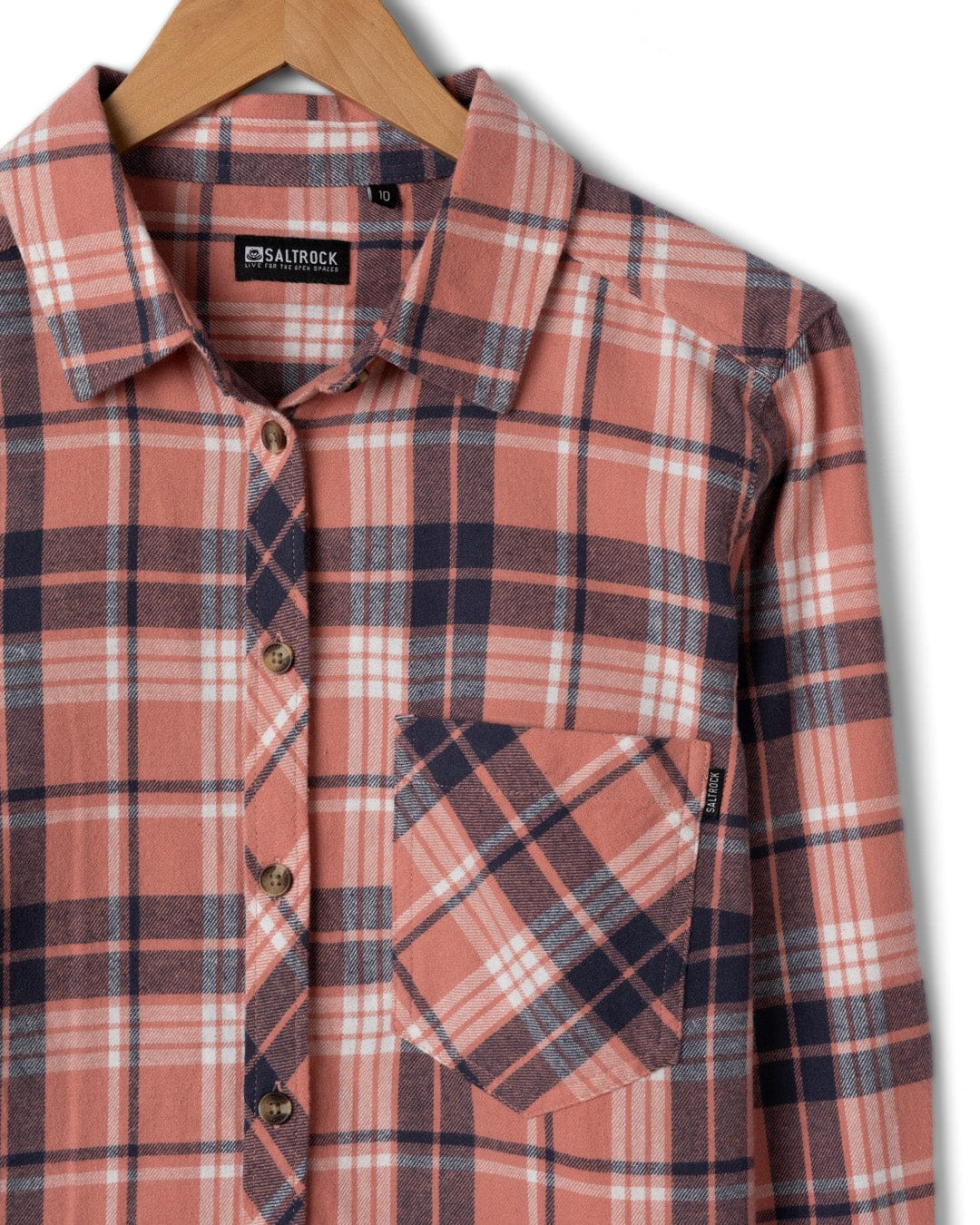 Rosalin Womens Check Shirt in Pink - Image 6