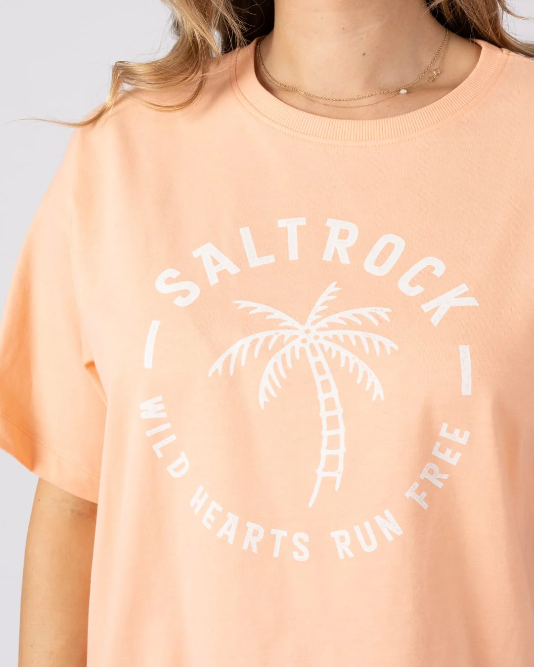 Run Free Womens Short Sleeve Tee in Light Pink - Image 4