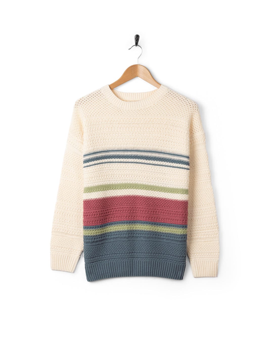 Sable Womens Long Sleeve Jumper in Cream - Image 7