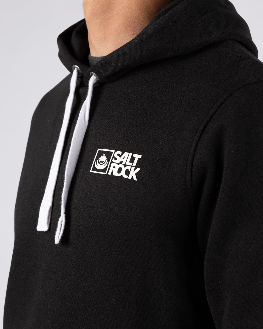 Essential Mens Pop Hoodie in Black - Image 3