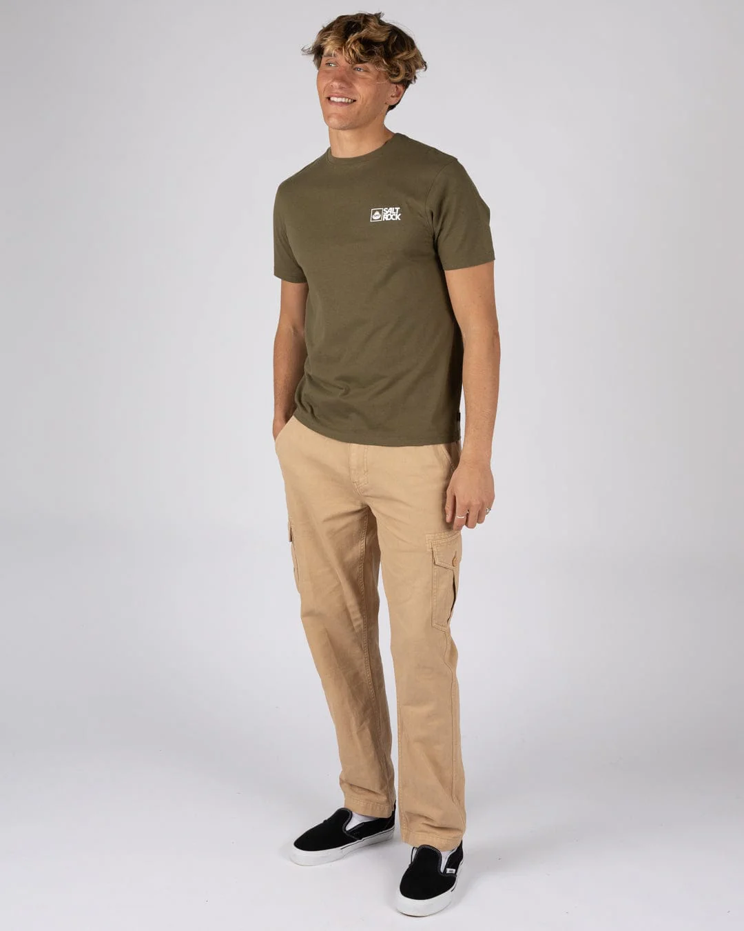 Essential Mens Short Sleeve T-Shirt in Green - Image 3