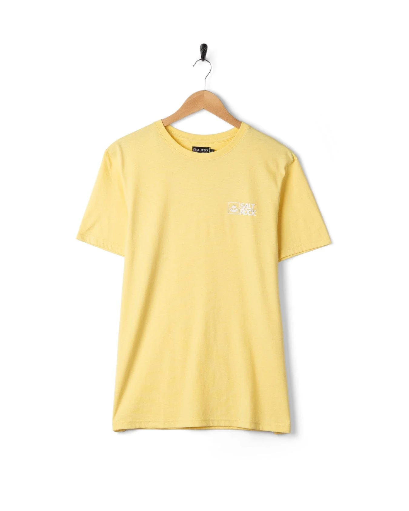 Essential Mens Short Sleeve T-Shirt in Light Yellow - Image 4