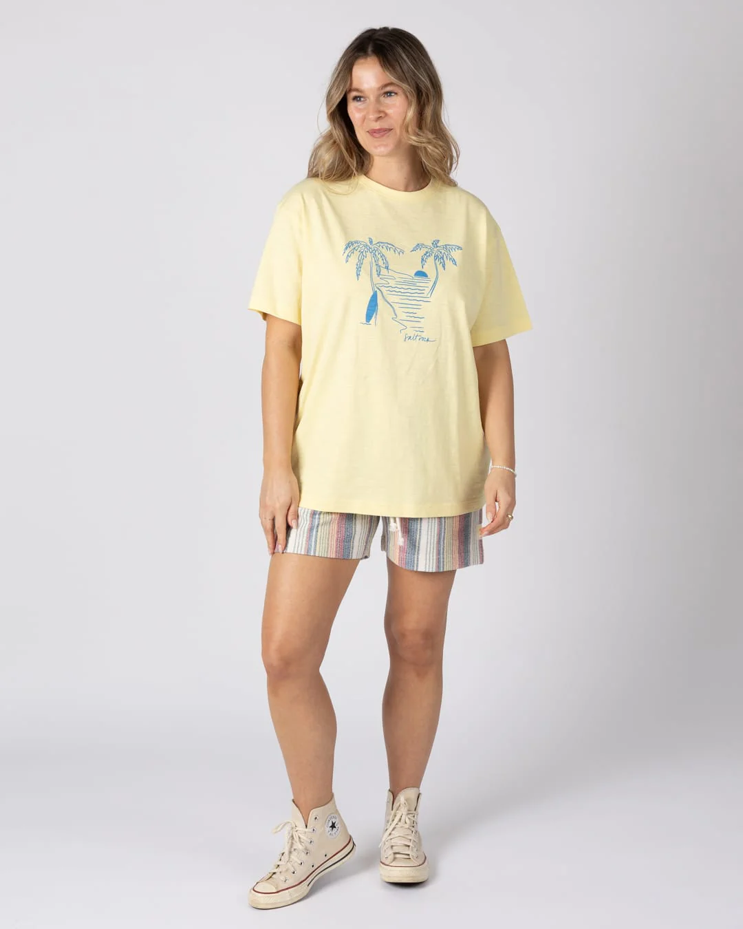 Saltwater Womens Short Sleeve T-Shirt in Light Yellow - Image 3