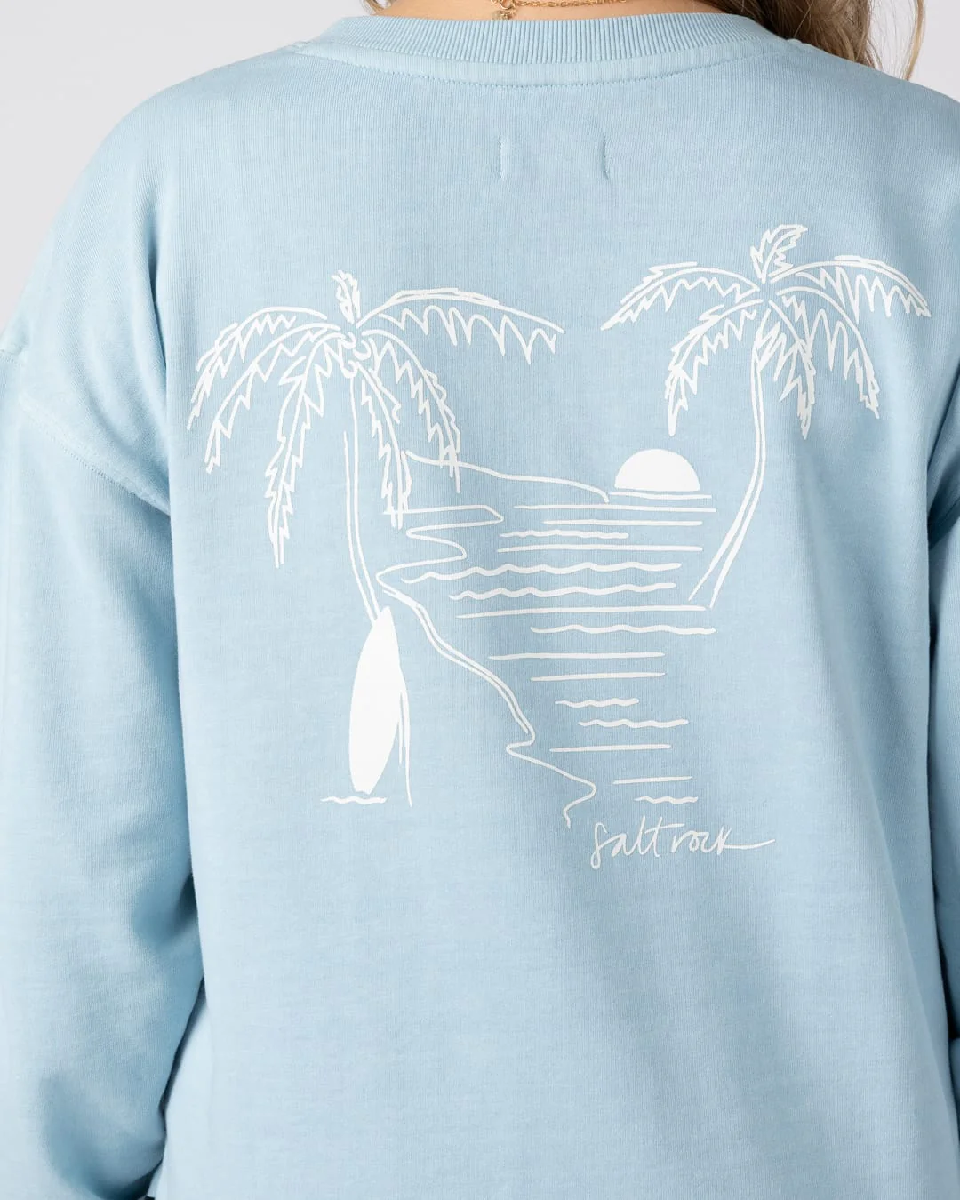 Saltwater Womens Sweat Top in Light Blue - Image 3