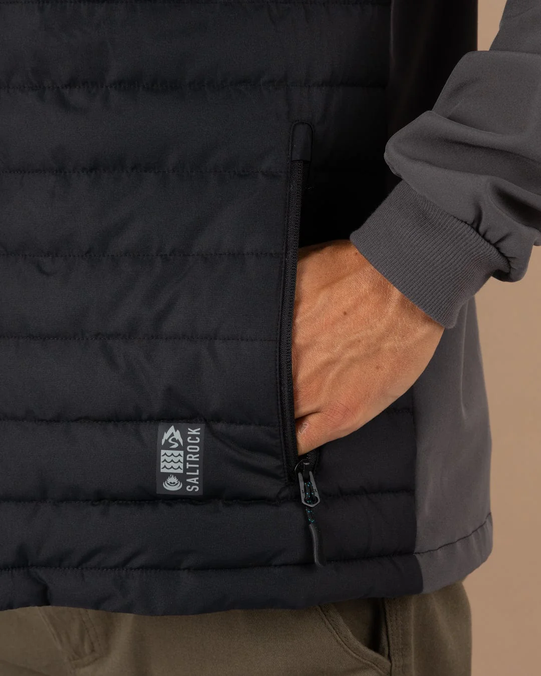 Sero Mens Water Resistant Padded Jacket in Black - Image 4
