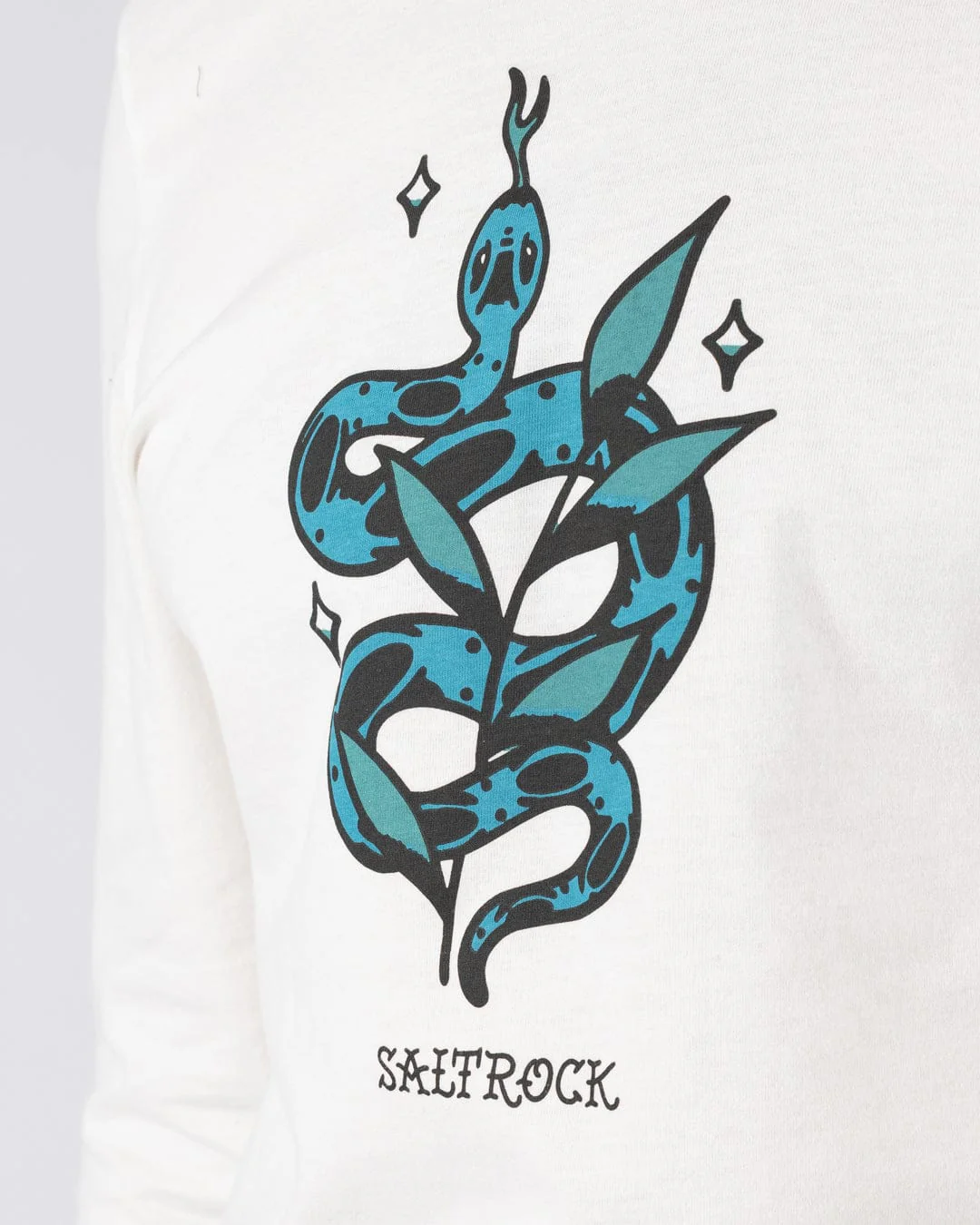Yesterday's Youth Serpent Mens Long Sleeve T-Shirt in Cream - Image 2