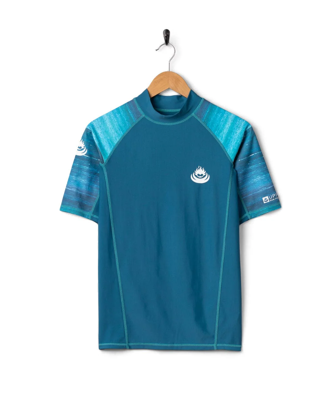 Set Mens Short Sleeve Rashvest in  Blue - Image 9