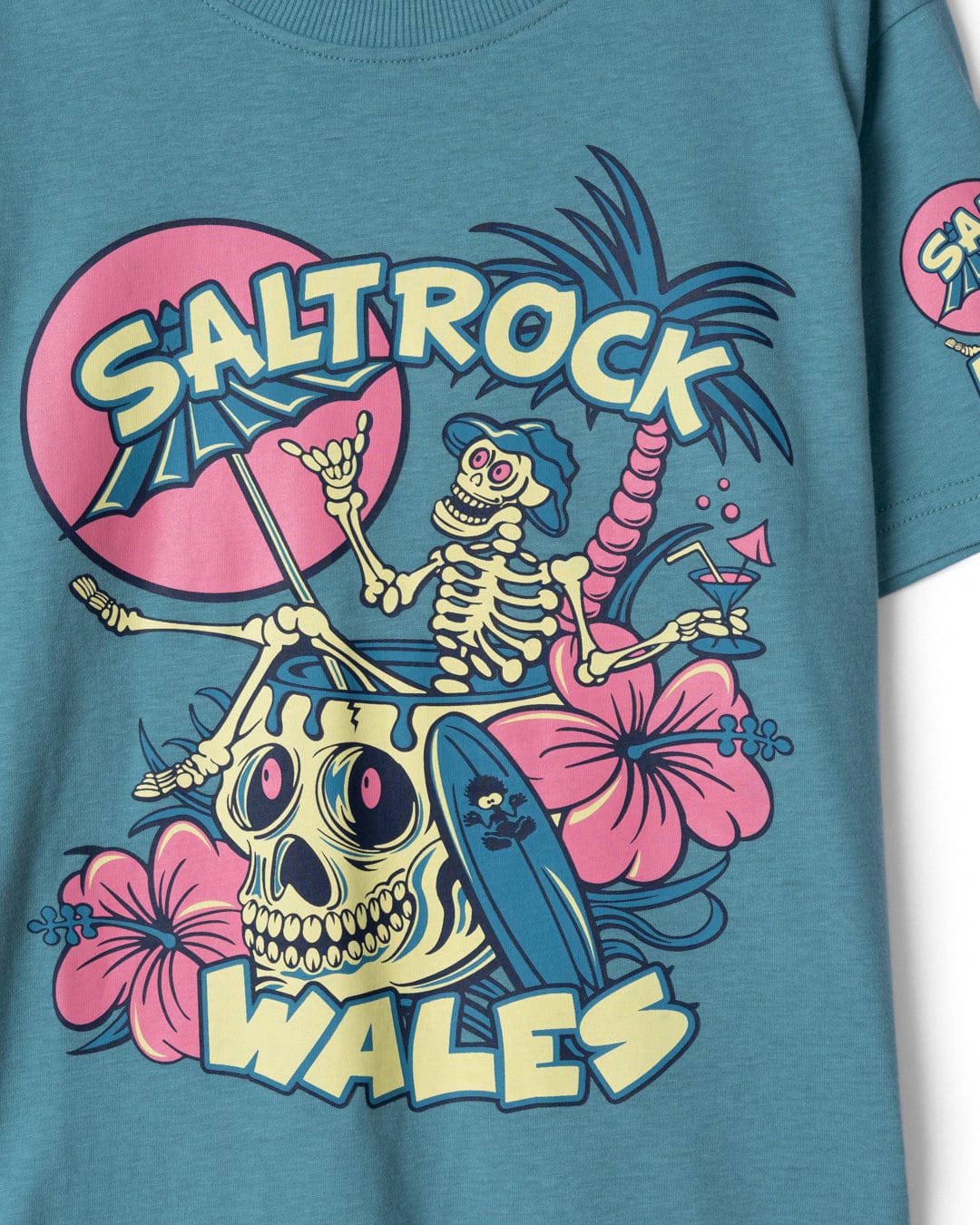 Sip “N”Dip Wales Kids Short Sleeve T-Shirt in Blue - Image 2