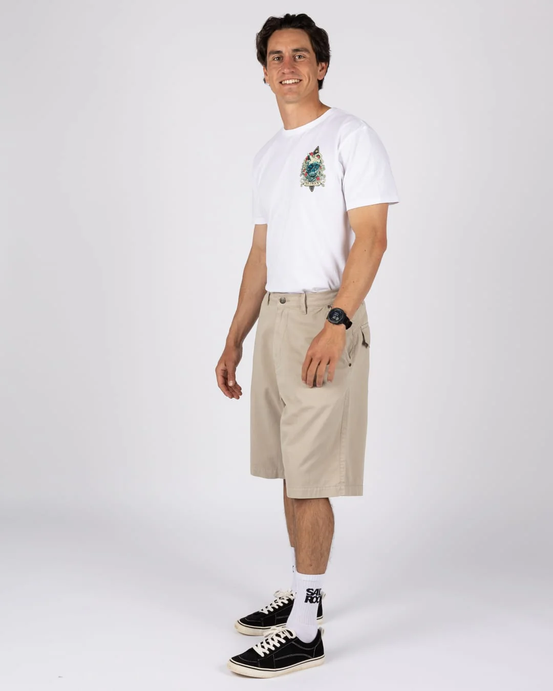 Stefan Mens Long Short in Beige - Image 4