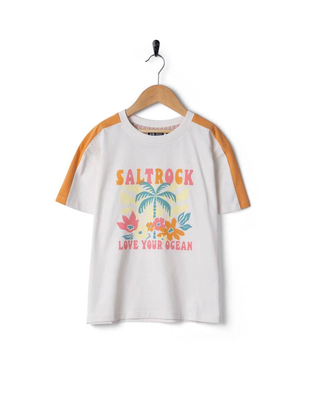 Sun Daze Kids Short Sleeve T-Shirt in Cream - Image 2
