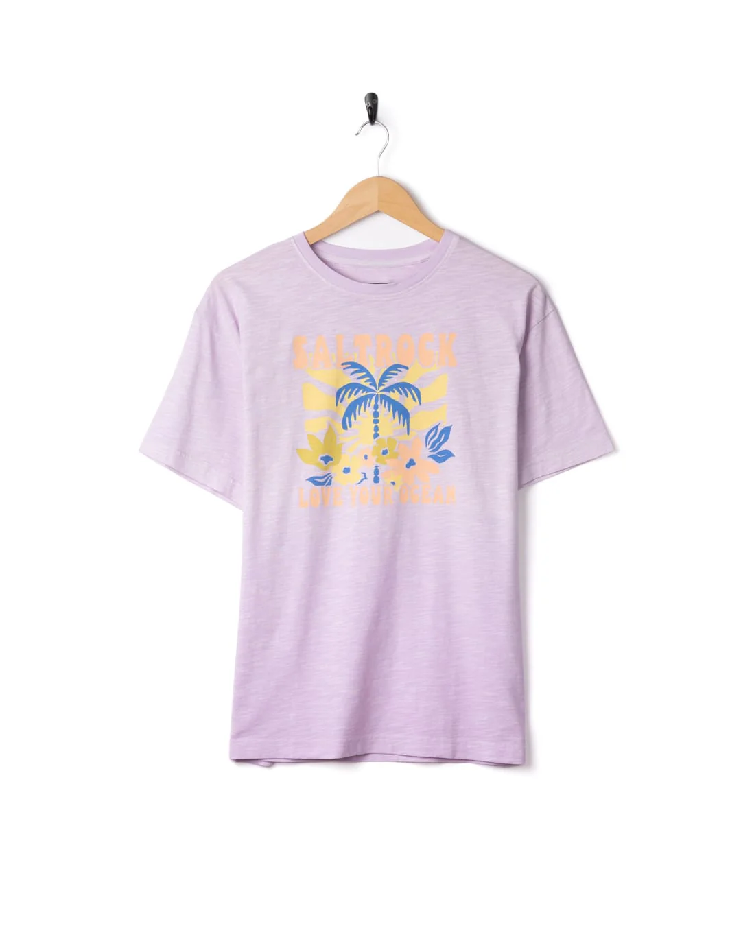 Sun Daze Womens Short Sleeve Tee in Light Purple - Image 4
