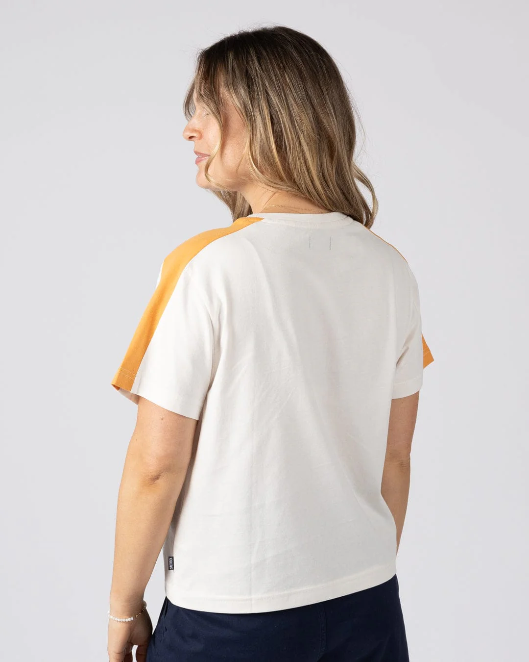 Sun Surfer Womens Short Sleeve T-Shirt in Cream - Image 3