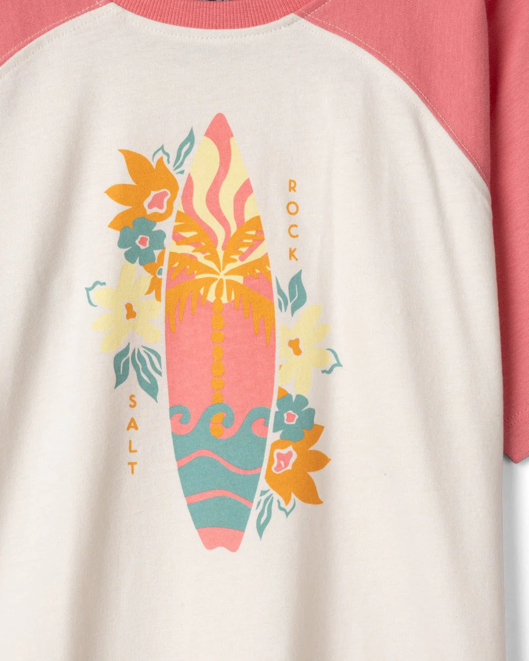 Sun Surfer Kids Oversized Short Sleeve T-Shirt in Cream - Image 2