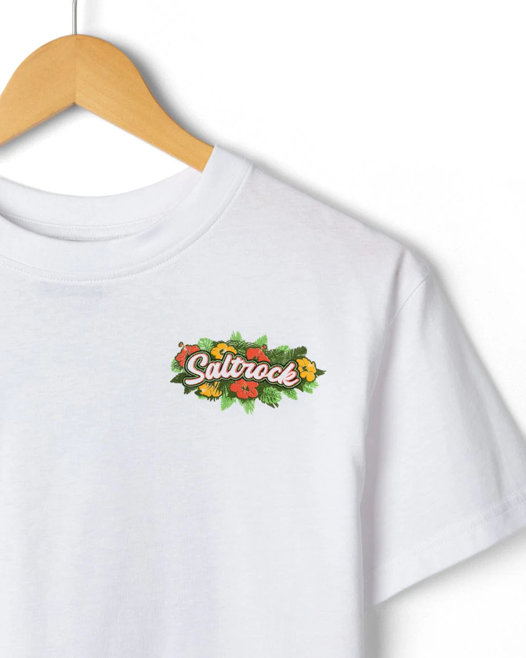 Surf Shack Cornwall Kids Short Sleeve T-shirt in White - Image 4