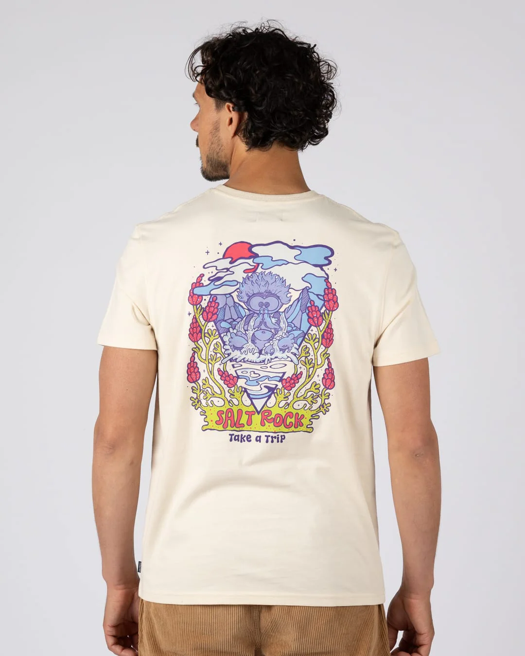 Take A Trip Mens Short Sleeve T-Shirt In Cream