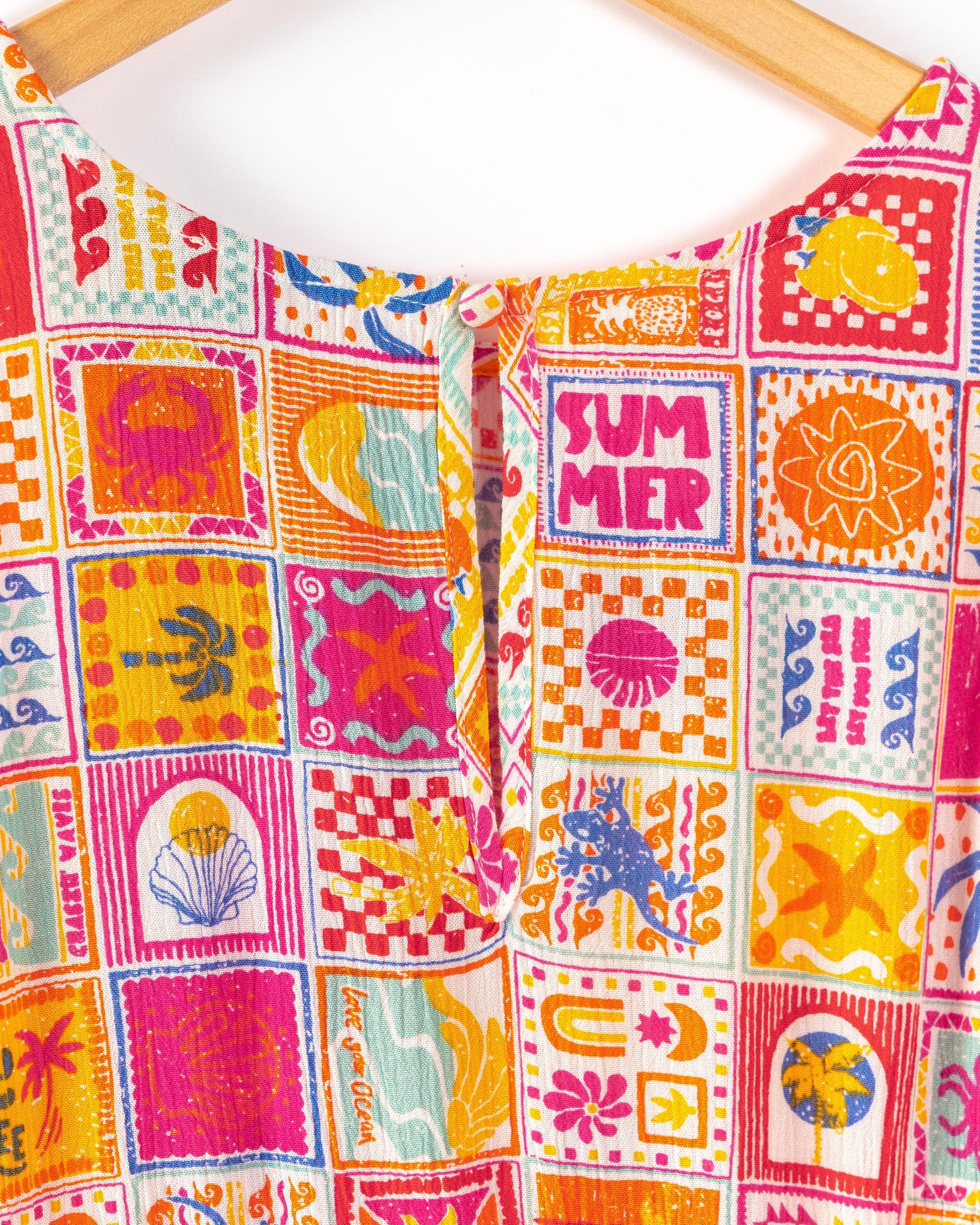 Tiles Kids Dress in Multi - Image 8