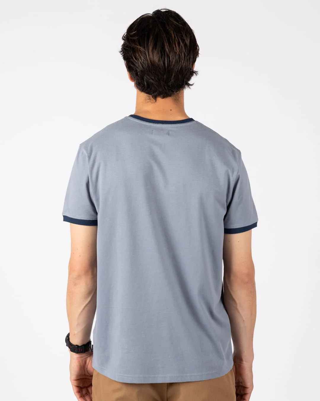 Trail Badge Ringer  Mens Short Sleeve T-Shirt in Blue - Image 4