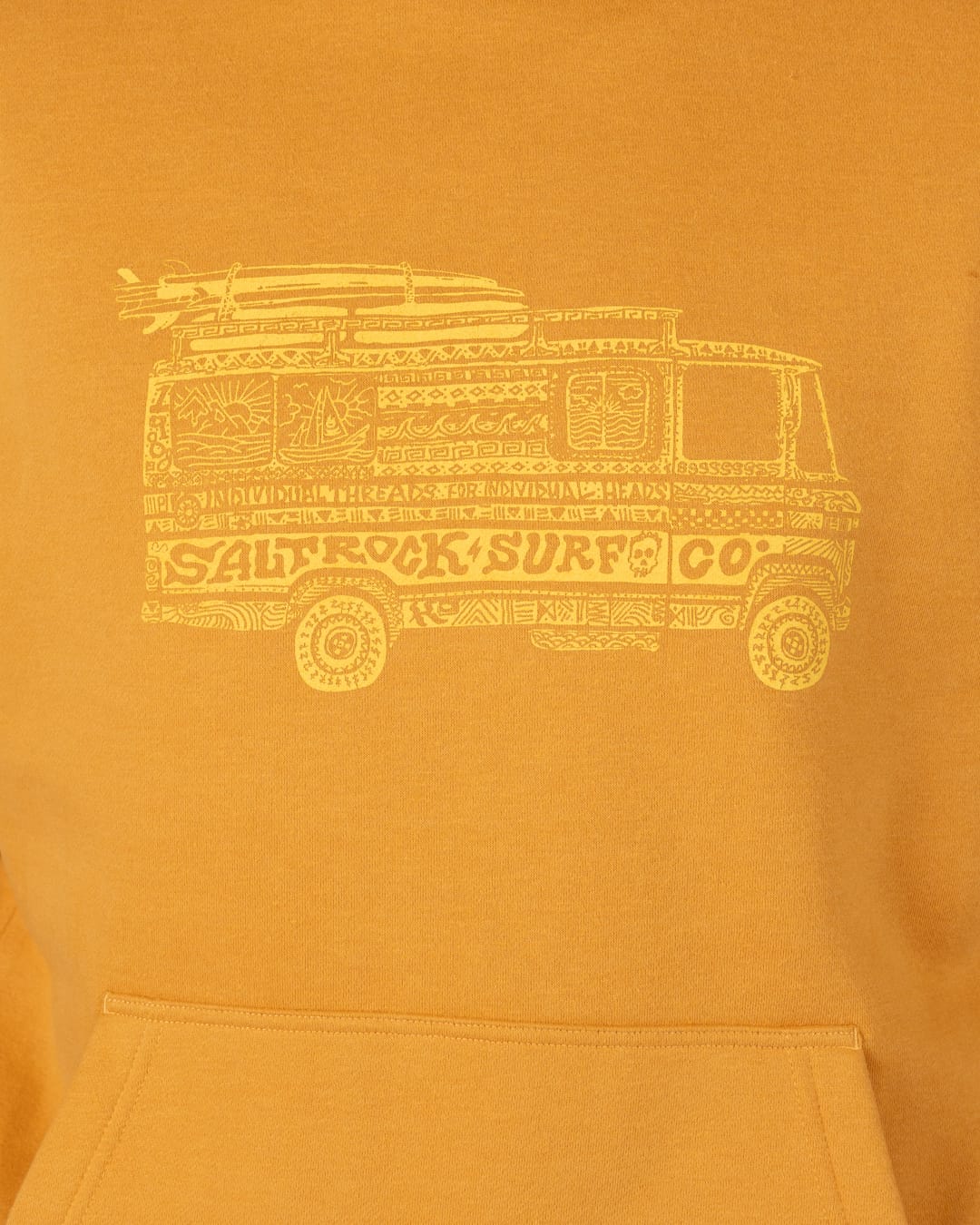 Trail Bus Mens Pop Hoodie in Yellow - Image 11