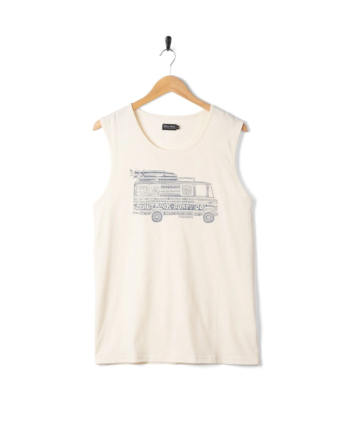 Trail Bus Mens Vest in Cream - Image 6