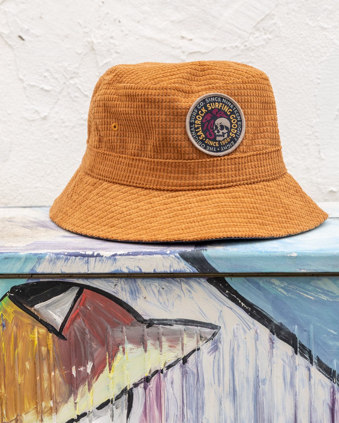Trail Cord Square Bucket Hat in Orange - Image 2