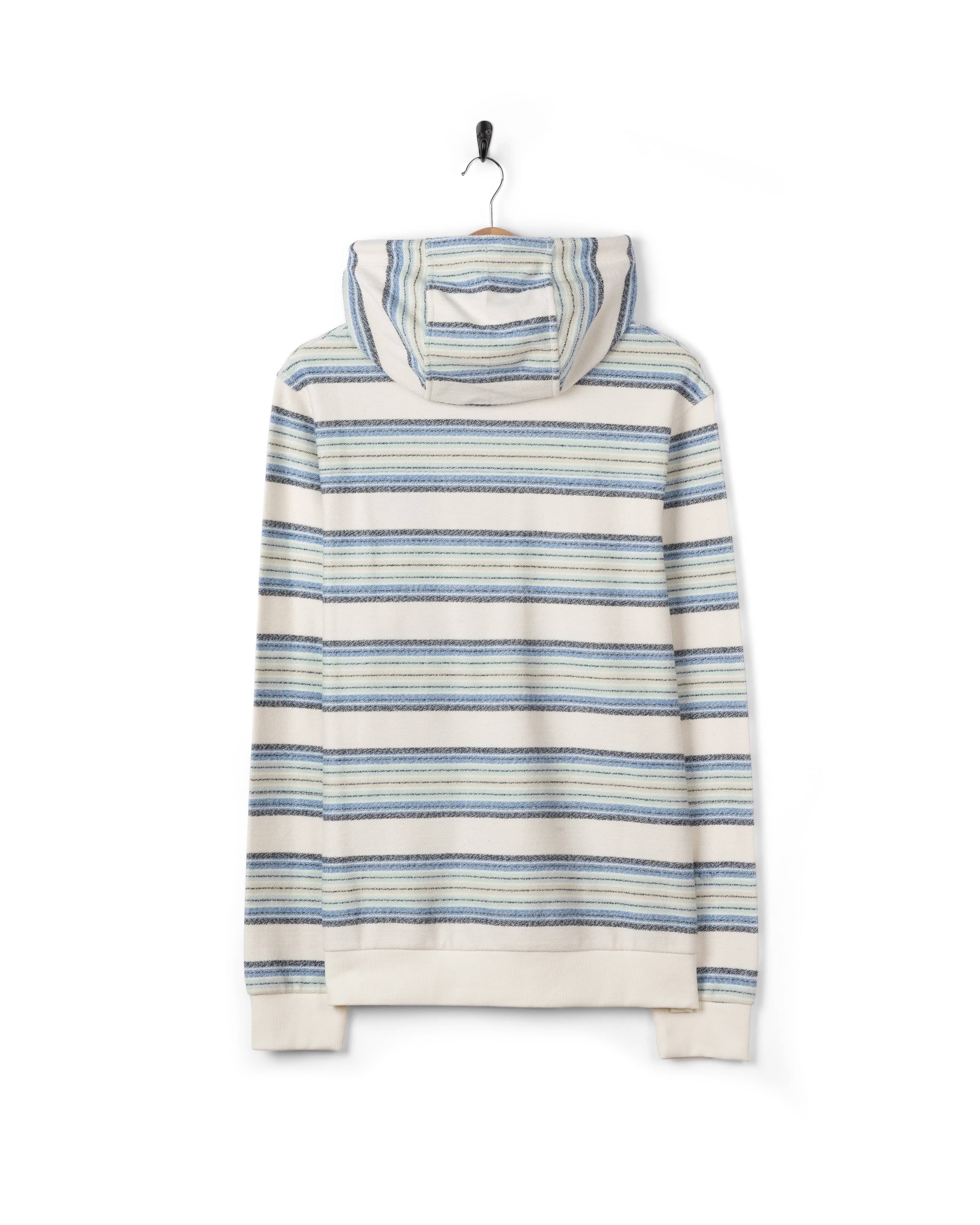 Trewan Flame Mens Pop Hoodie in Blue/White Stripe - Image 5