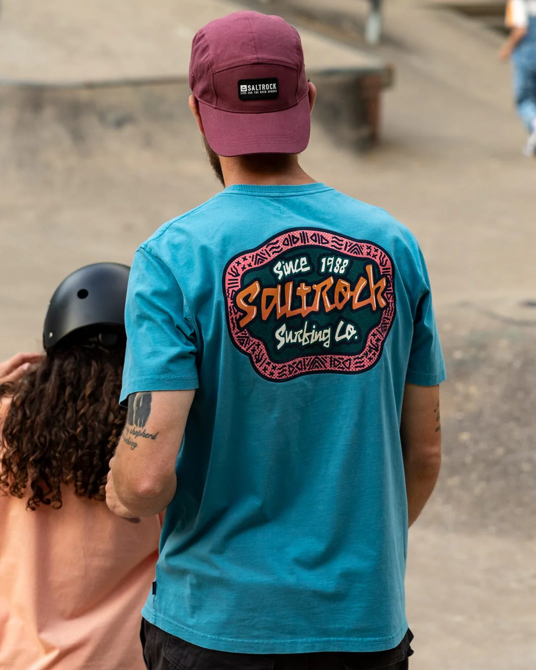 Tribal Frame Mens Short Sleeve T-Shirt in Blue