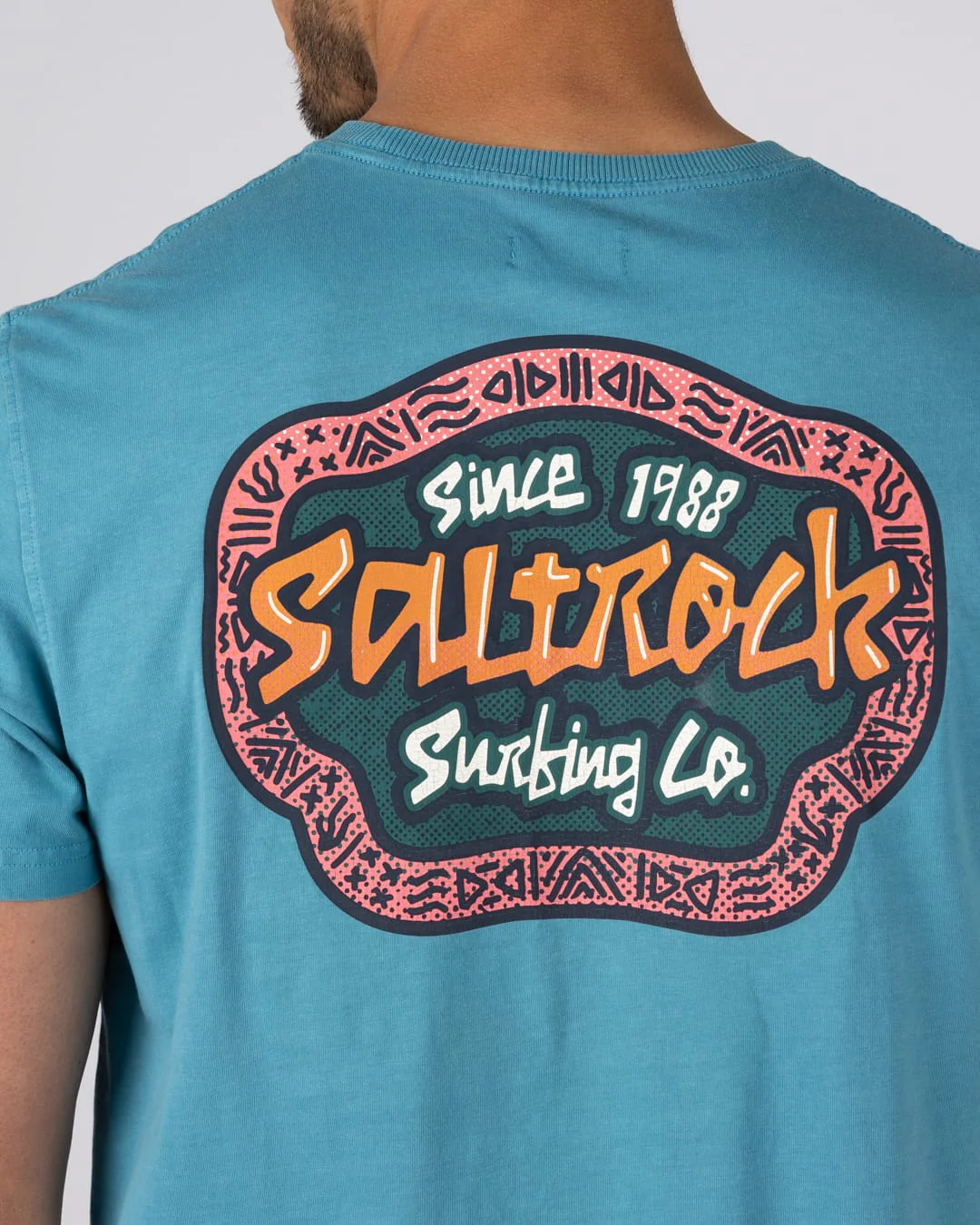 Tribal Frame Mens Short Sleeve T-Shirt in Blue - Image 10