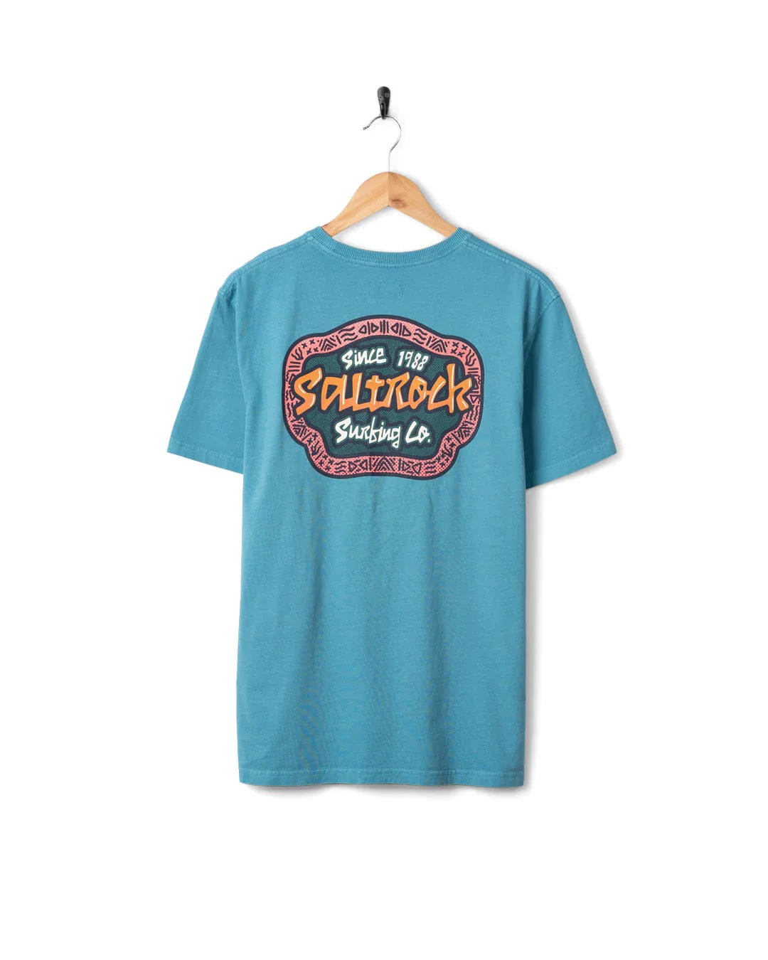 Tribal Frame Mens Short Sleeve T-Shirt in Blue - Image 4