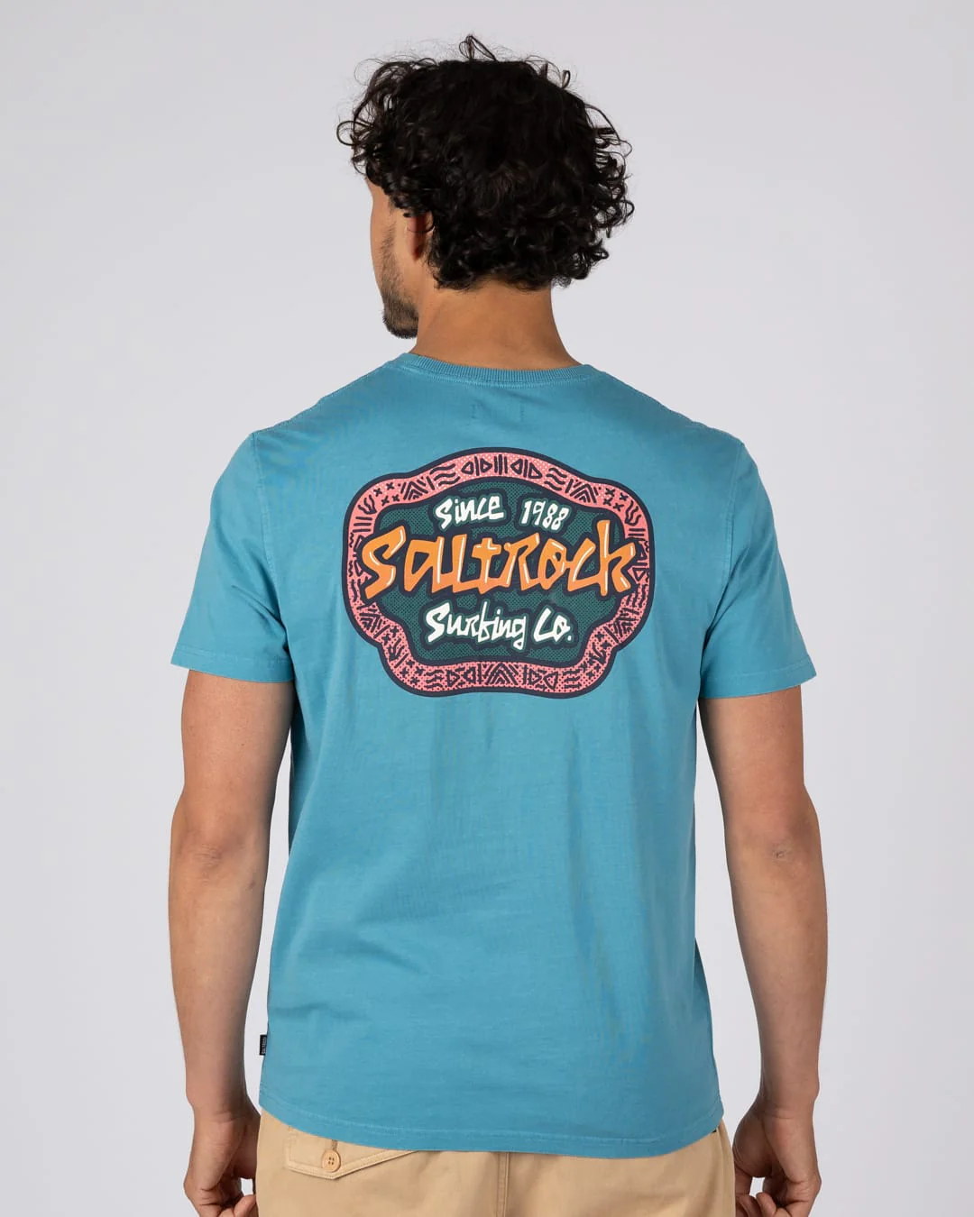Tribal Frame Mens Short Sleeve T-Shirt in Blue - Image 9