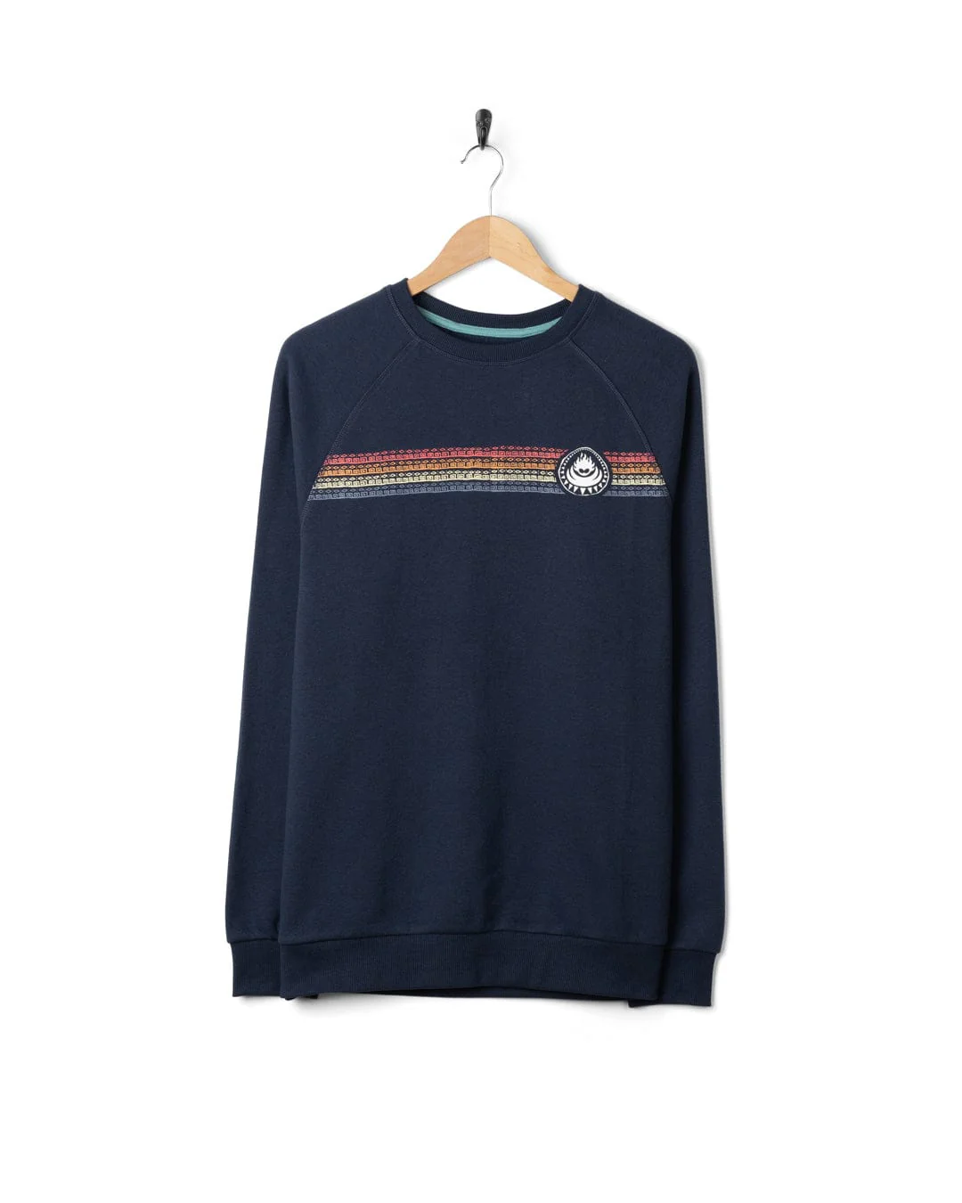 Tribal Stripe Mens Sweatshirt in Blue - Image 4