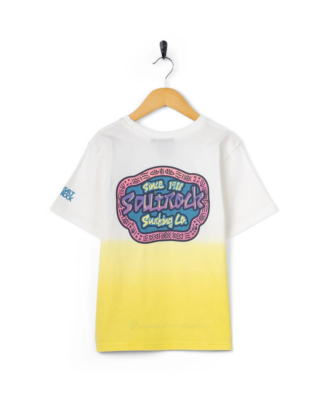 Tribe Kids Tie Dye Short Sleeve T-Shirt in White - Image 3